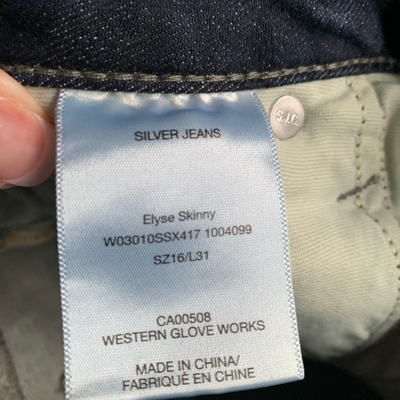 Ladies silver jeans (stretchy/2%) very comfy- great blue fade colouring - Picture 7 of 7